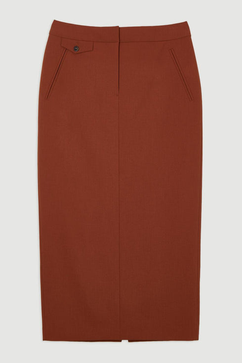 Φούστα Pencil maxi Karen Millen BKK24849 κεραμιδί