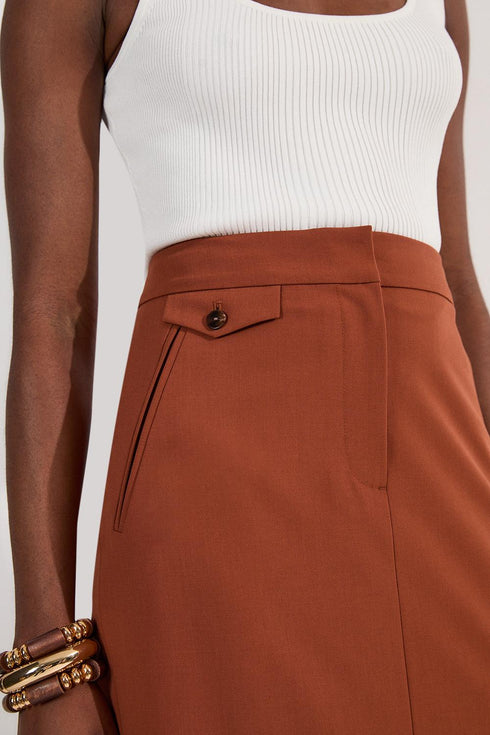 Φούστα Pencil maxi Karen Millen BKK24849 κεραμιδί