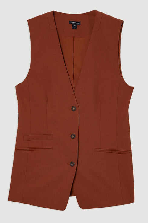 Γιλέκο Karen Millen BKK24847 κεραμιδί