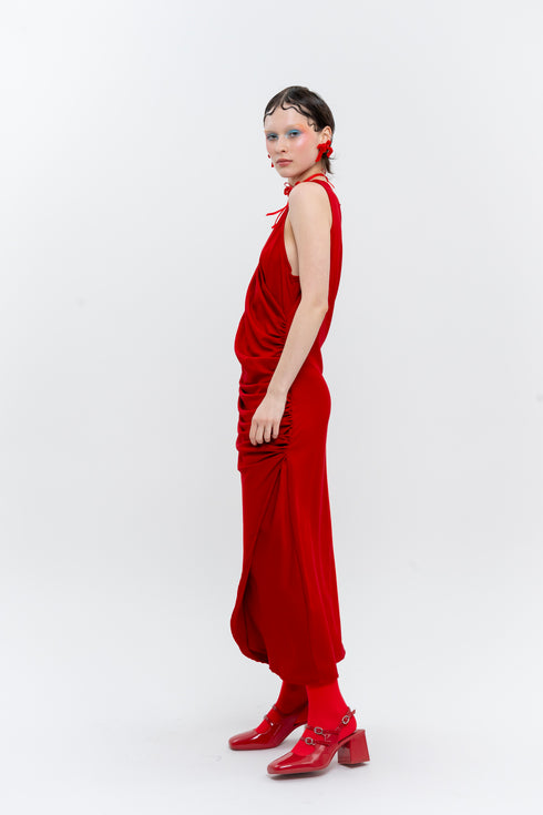 Φόρεμα Vino Drape Klelia Andrali Κόκκινο