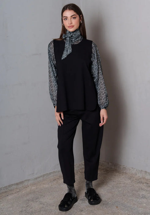 Τοπ Teria Vest Collectiva Noir CN141F09PNT μαύρο