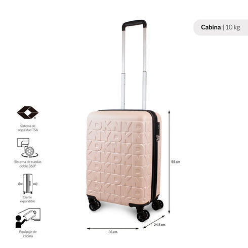Βαλίτσα καμπίνας 55x35x24.5cm DKNY DH118MG6 ροζ