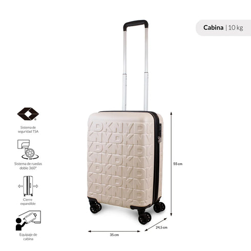 Βαλίτσα καμπίνας 55x35x24.5cm DKNY DH118MG6 μπεζ