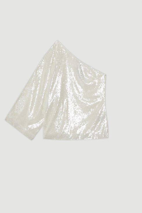 Τοπ παγέτα Karen Millen BKK24412 εκρού