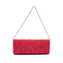 Βραδινό τσαντάκι ύφασμα/παγιέτα Drap κόκκινο