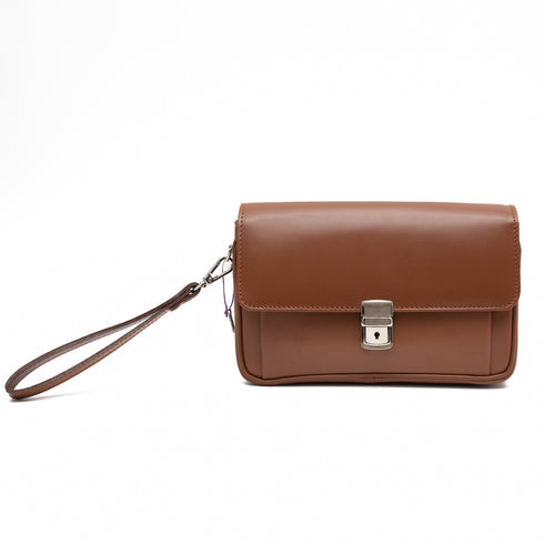 Τσαντάκι χειρός δερμάτινο Condor ταμπά