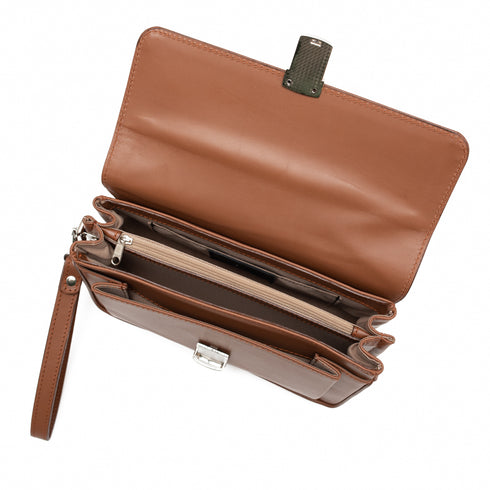 Τσαντάκι χειρός δερμάτινο Condor ταμπά