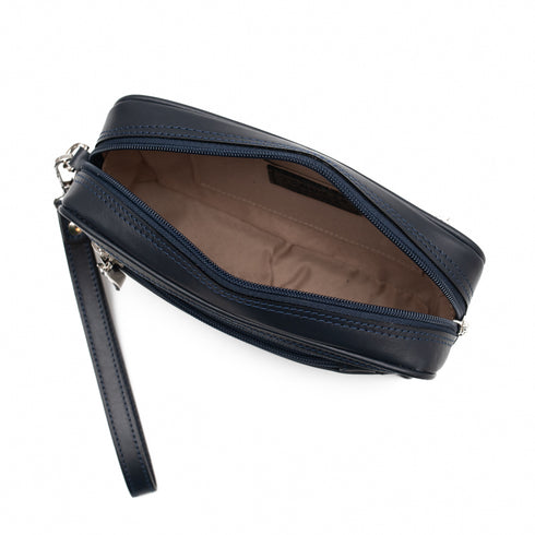 Τσαντάκι χειρός δερμάτινο Condor μπλε