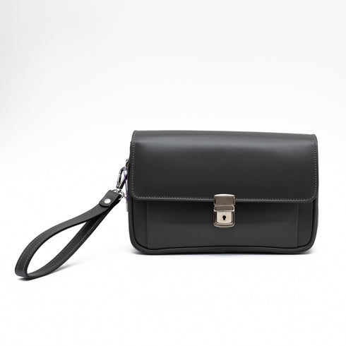 Τσαντάκι χειρός δερμάτινο Condor γκρι