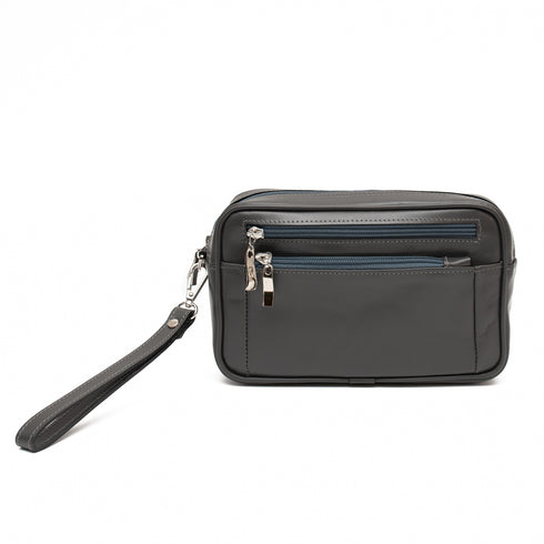 Τσαντάκι χειρός δερμάτινο Condor γκρι