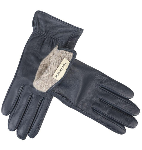 Δερμάτινα γυναικεία γάντια Guy Laroche 98862 μπλε
