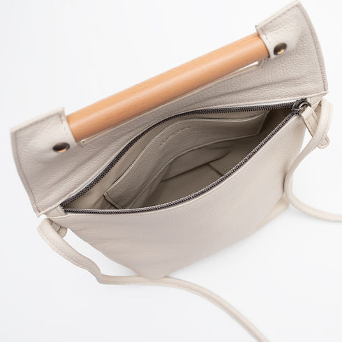 Hygge Τσάντα ώμου/χιαστί δερμάτινη by Meraki λευκό