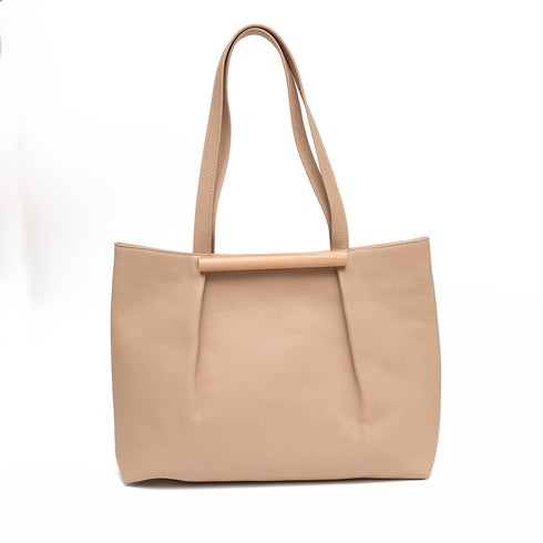 Kilig Τσάντα ώμου δερμάτινη by Meraki μπεζ