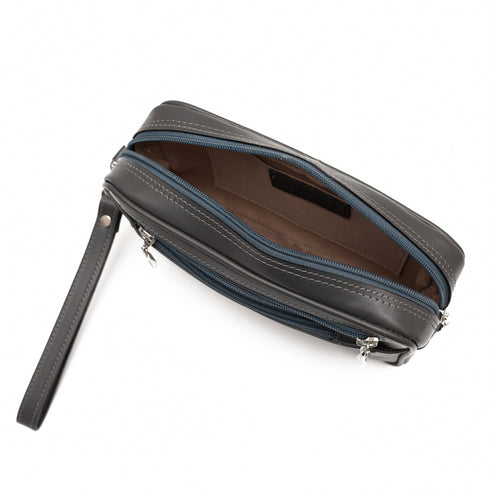 Τσαντάκι χειρός δερμάτινο Condor γκρι