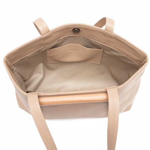 Kilig Τσάντα ώμου δερμάτινη by Meraki μπεζ