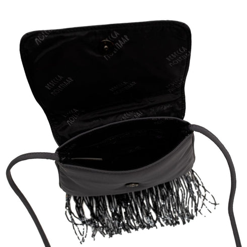 Βραδινό τσαντάκι ύφασμα-παγιέτα Rebecca Molenaar γκρι