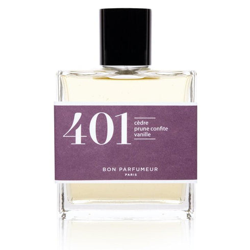 Eau de parfum 401: cedar, candied plum and vanilla 30ml