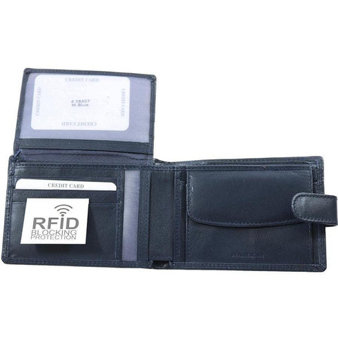 Δερμάτινο Πορτοφόλι Armonto 8407 μπλε