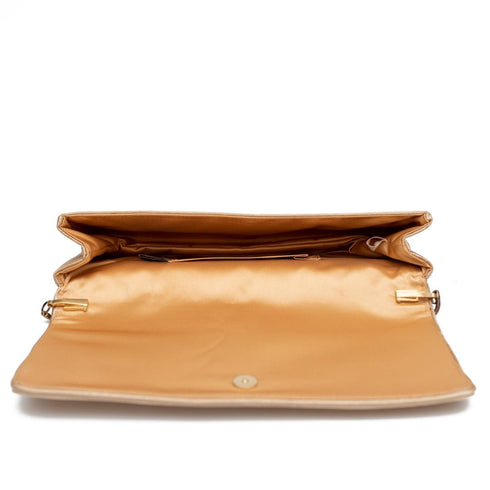 Βραδινό τσαντάκι ύφασμα Drap χρυσό