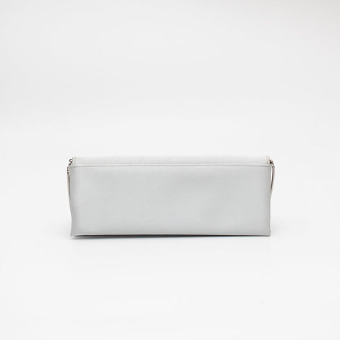 Βραδινό τσαντάκι ύφασμα Drap γκρι/ασημί