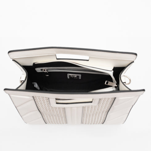 Τσάντα tote/χιαστί Y Not? ROC-003S2 λευκό