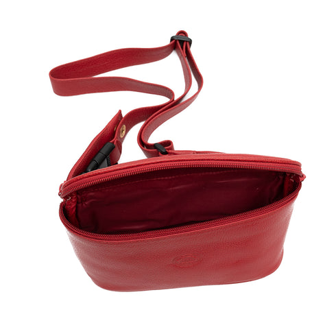 Τσάντα μέσης δερμάτινη Bartuggi 43-600-8026 κόκκινο