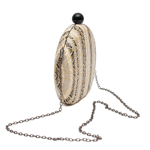 Τσαντάκι χειρός/χιαστί BMB γκρι/λευκό