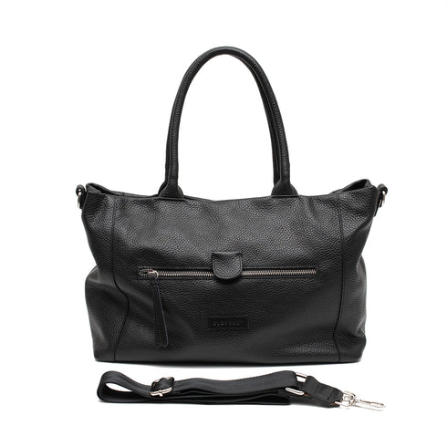 Τσάντα ώμου/χιαστί δερμάτινη Elephant 1160 μαύρο