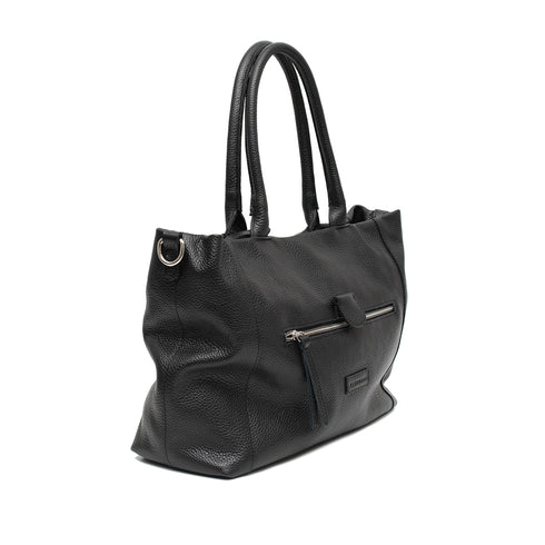 Τσάντα ώμου/χιαστί δερμάτινη Elephant 1160 μαύρο