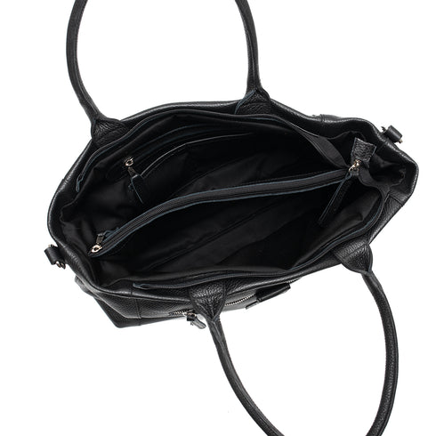 Τσάντα ώμου/χιαστί δερμάτινη Elephant 1160 μαύρο