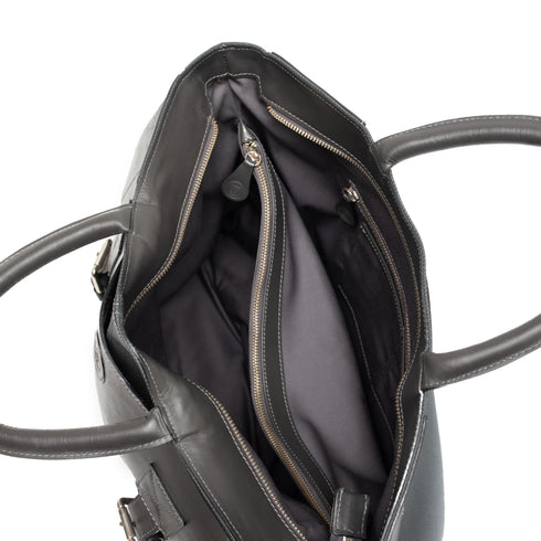 Χειραποσκευή Ύφασμα με δέρμα Τζούκας μπλε/μαύρο