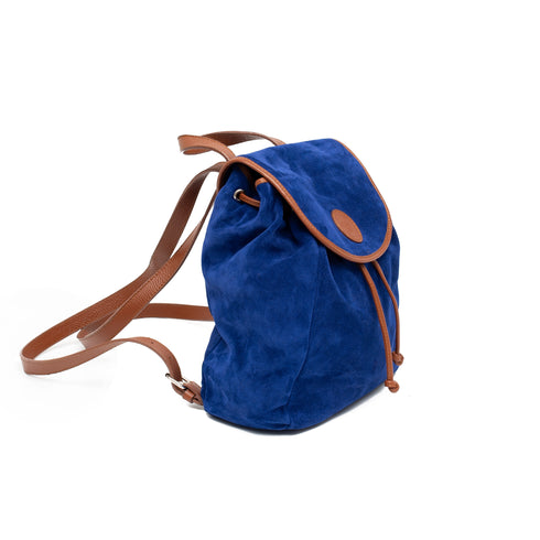 Δερμάτινο Σακίδιο πλάτης Τζούκας μπλε ρουά