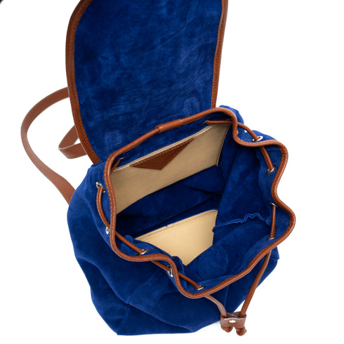 Δερμάτινο Σακίδιο πλάτης Τζούκας μπλε ρουά