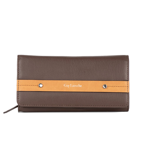 Δερμάτινο πορτοφόλι Guy Laroche 81311 καφέ
