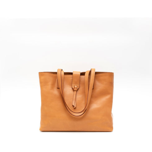 Τσάντα Tote Δερμάτινη ταμπά