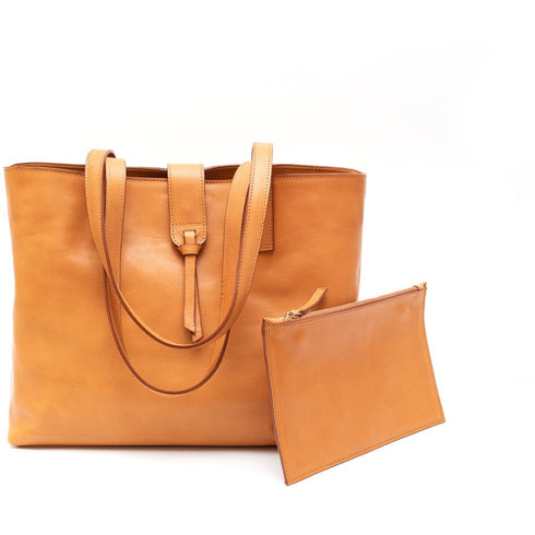 Τσάντα Tote Δερμάτινη ταμπά