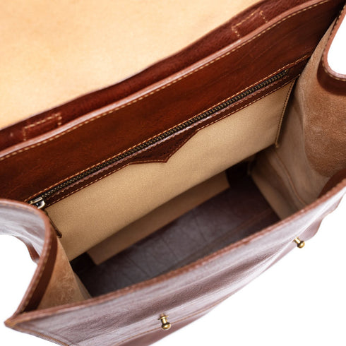 Σακίδιο πλάτης Δερμάτινο καφέ