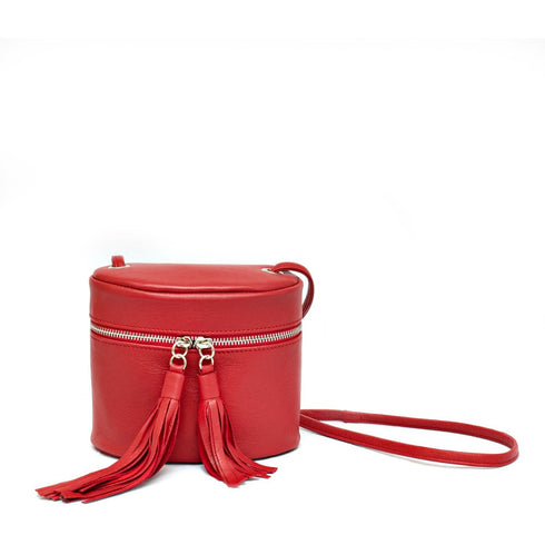 Τσάντα ώμου/χιαστί Δερμάτινη κόκκινο