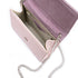 Τσάντα ώμου/χιαστί Δερμάτινη ροζ-λιλά