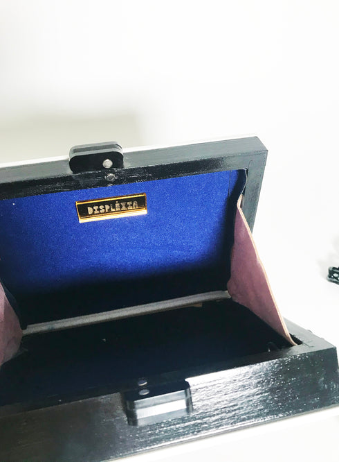 Τσαντάκι ώμου/χιαστί Displexia άσπρο/μαύρο