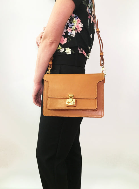 Τσάντα ώμου/χιαστί Δερμάτινη ταμπά