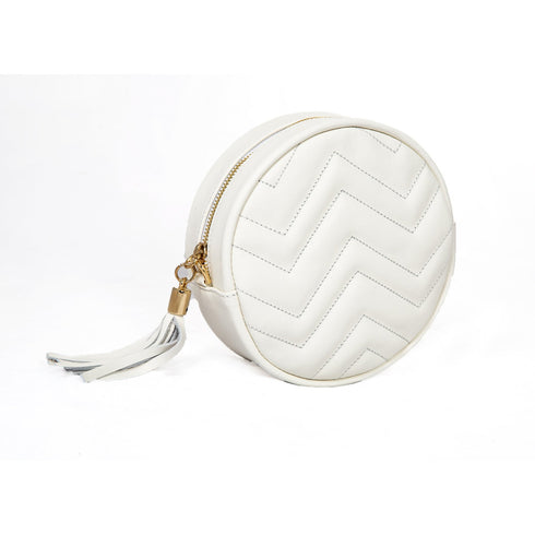 Τσάντα ώμου/χιαστί Δερμάτινη λευκό