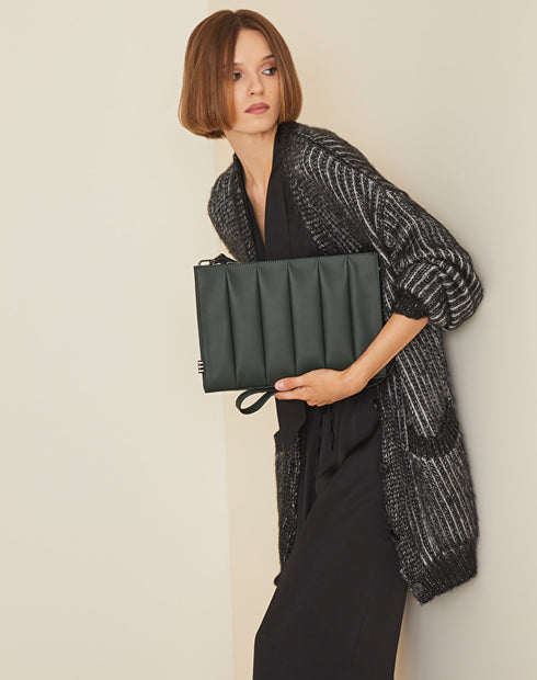 Τσάντα φάκελος ώμου/χιαστί Manila Grace W1AB213EUMA040TU πράσινο σκούρο