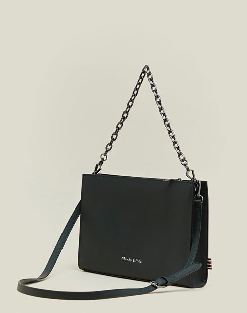 Τσάντα φάκελος ώμου/χιαστί Manila Grace W1AB213EUMA040TU πράσινο σκούρο