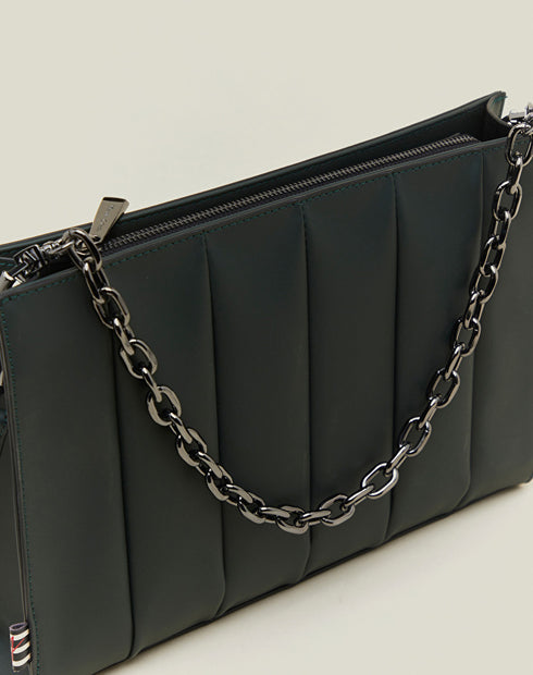 Τσάντα φάκελος ώμου/χιαστί Manila Grace W1AB213EUMA040TU πράσινο σκούρο