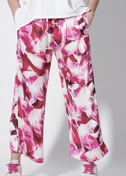 Παντελόνι κοντό βισκόζη Deha D83566-75724 Φουξ/Λευκό