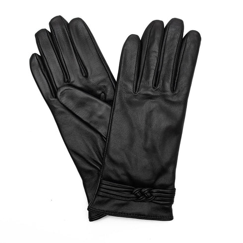 Δερμάτινα γυναικεία γάντια Guy Laroche 98876 μαύρο