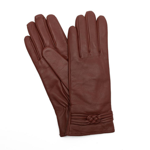Δερμάτινα γυναικεία γάντια Guy Laroche 98876 ταμπά
