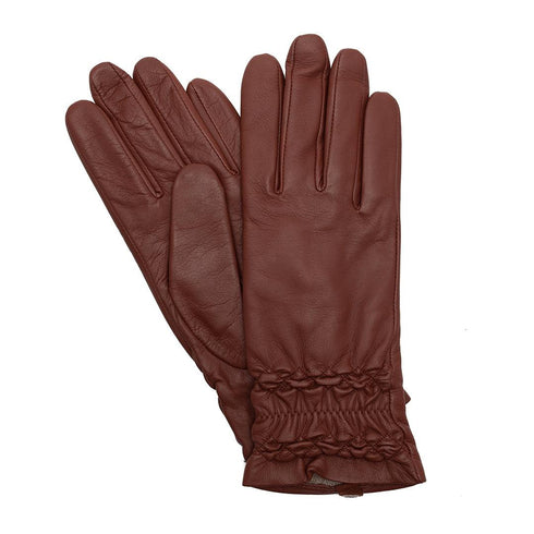 Δερμάτινα γυναικεία γάντια Guy Laroche 98875 ταμπά