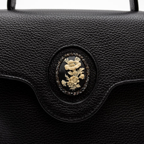 Χειροποίητη Τσάντα tote/χιαστί δερμάτινη Τζούκας μαύρο